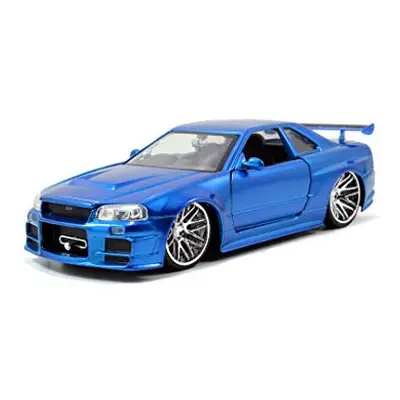 Jada Toys Fast & Furious 1:24 Brians Nissan Skyline GT-R R34 a Die-cast Car, Toys for Kids and A