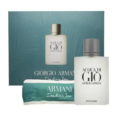 Acqua Di Gio Pcs Set: 3.4 Eau De Toilette Spray + Beach Towel (Hard Box)