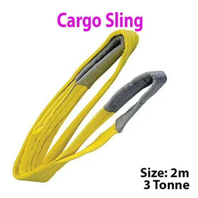 2m Tonne (3000KG) Flat Webbing Strong Cargo Sling Lifting Crane Hoist Strap