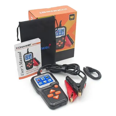 (black) Kw650 Car Motorcycle Battery Tester 6v 12v Auto Battery Analyzer To Cca Car Moto Crankin