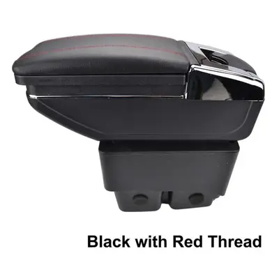 (red) For Ford Fiesta Center Centre Console Storage Box Armrest Arm Rest Rotatable 2011 2013 201