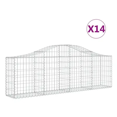 (200 x x 60/80 cm/ pcs) vidaXL Arched Gabion Basket Stone Basket Gabion Retaining Wall Galvanise