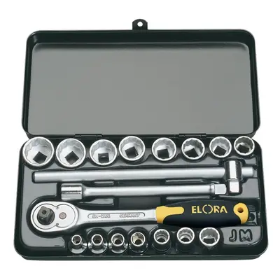 Elora Metric Socket Set, 3/8"" Sq. Dr. (18 Piece)