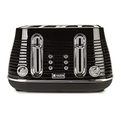 Devon Black Toaster Slice - Dual Control Browning Settings - Slice Toaster with Wide Slots - Bla