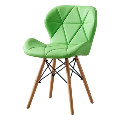 (Green) MOF Dining Chairs Wood Legs & Comfortable Padded