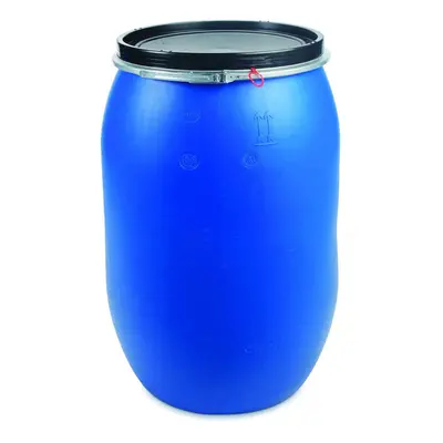 220 Ltr Litre Plastic Blue Open Top Keg Drum Barrel for Storage Food Grade with Lid UN Approved 