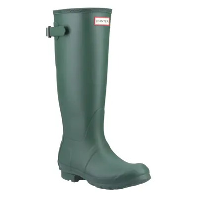 (Green, (Adults')) Hunter Original Tall Back Adjustable Rubber Women's Green Wellington Boots