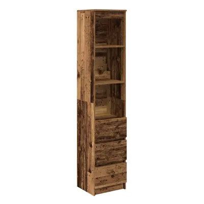 vidaXL Highboard Old Wood 37.5x35x180 cm Engineered Wood cabinet side cabinet