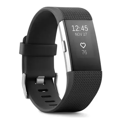 (Black, Small Size) Fitbit Charge Fitness Activity Tracker 38mm