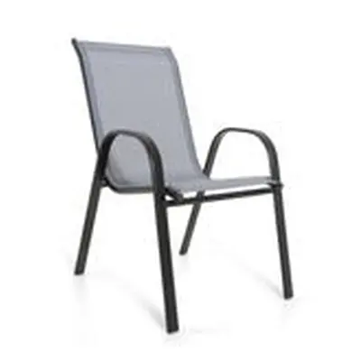 Grey Stacking Garden Dining Chairs