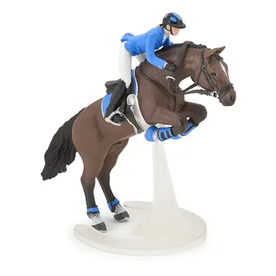 PAPO Horse and Ponies Jumping Horse & Riding Girl Toy Figure (51560)