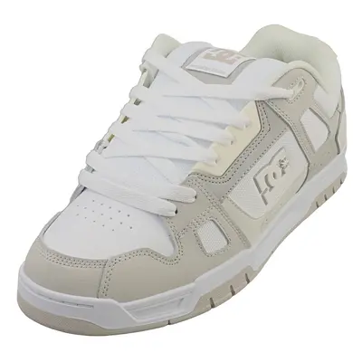 DC Shoes Stag Mens Skate Trainers in White Stone - UK