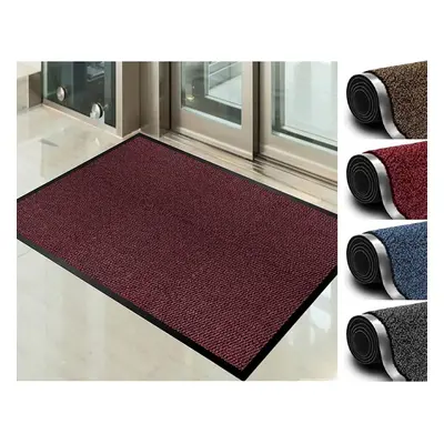 (120x180 cm, Red) Dirt Trapper Mat, Rubber Door Mat Indoor Non Slip Mat