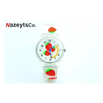 Nazeyt women girls Strawberry dial lovely fruit Ladies Hands Watch children sports waterproof Si