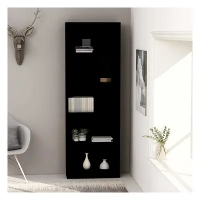 vidaXL 5-Tier Book Cabinet Black Engineered Wood Bookcase Shelf Organiser