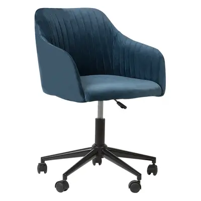 Desk Chair Velvet Navy Blue VENICE