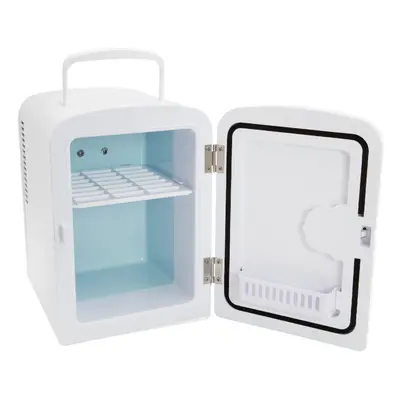 (White) Global Gizmos Mini Fridges / Table Top Fridge for Bedrooms / Portable Design with Carry 