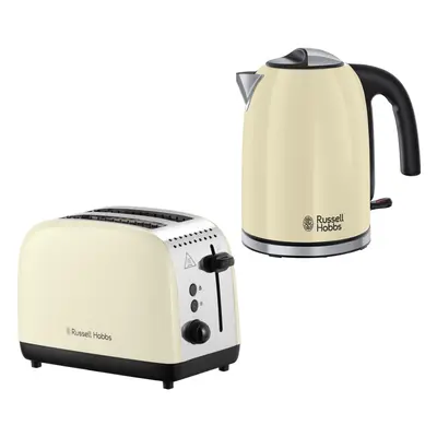 Russell Hobbs Colours Plus Cream Kettle & Slice Toaster Set