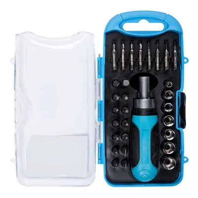 BlueSpot 30 Piece Ratchet Screwdriver and Socket Set