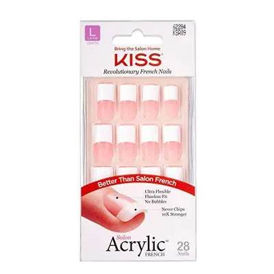 KISS Salon Acrylic French Nails Long Length KSA09 (2 PACK)