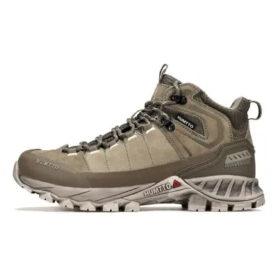 (khaki, 45) Humtto Boots Men Waterproof Outdoor Hiking Shoes For Mens Non-slip Climbing Trekking