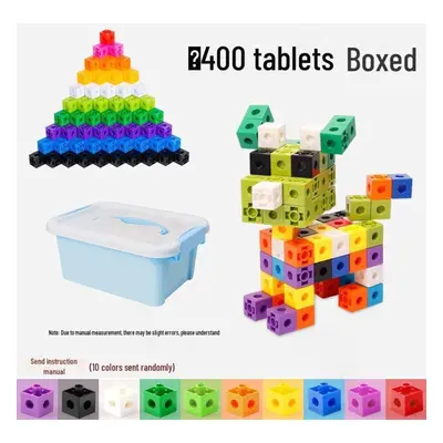 (as the picture, pieces storage box) "educational Magic Cube Building Blocks - Large Particles F