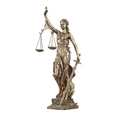 (Resin) 1pcs Justice Fair Themis Statues Justitia Goddess Sculpture Resin Craft Home Decoration 