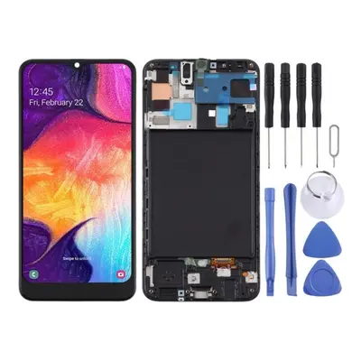 (black) Tft Lcd Screen For Samsung Galaxy A50 Digitizer Full Assembly With Frame