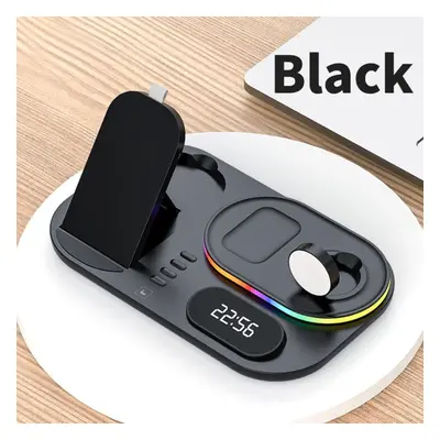 (black) In Wireless Chargers For Iphone 12 Pro Max 15w Fast Charging Dock Station For Apple Watc