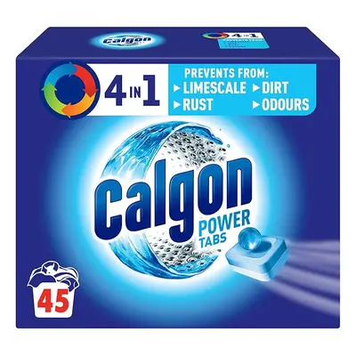 Calgon 4-in-1 Washing Machine Cleaner and Water Softener Tablets, Removes Limescale & Odours,Uni