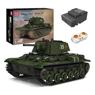 MOULD KING Building Blocks Tank Military World War II Russia KV-1 Heavy Tank Remote Control Tank