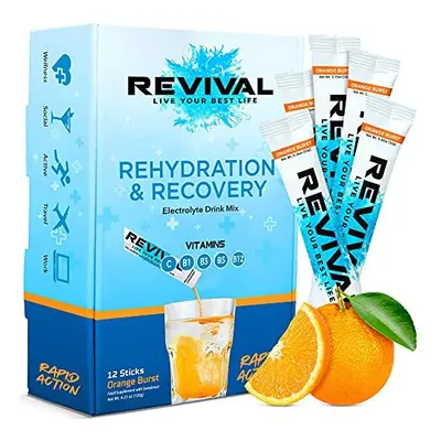 Revival Rapid Rehydration, Electrolytes Powder - High Strength Vitamin C, B1, B3, B5, B12 Supple