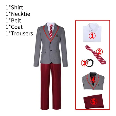 (Male, XL) School Elite Cosplay Costume Jk Campus British Style Uniform Cotton Blend Trendy