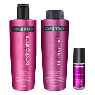 Osmo Blinding Shine Shampoo 1000ml, Conditioner 1000ml and Illuminating Finisher 125ml