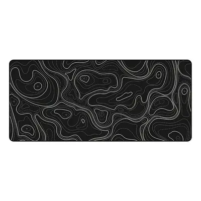 (Black) Extra Large Mouse Pad Simple Line Anti-slip Rubber Gaming Keyboard Pad 900*400*4mm Deskt