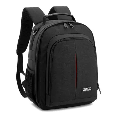 (Black) Water-resistant Shockproof Camera Bag Shoulder Carry Travel Backpack for Canon for Nikon