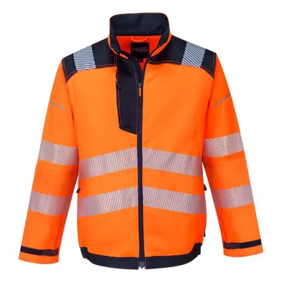 (M, Orange/Navy) Portwest Mens PW3 Hi-Vis Safety Work Jacket