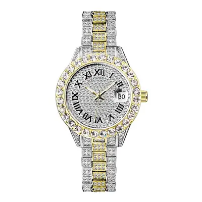 (3035-GoldSilver) MISSFOX Pink Women Watch Luxury Small Face Elegant Quartz Watches For Ladies I