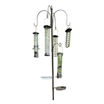 Metal Complete Bird Feeding Station with Large Feeders