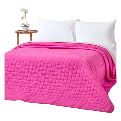 (Pink & Cerise, x cm) Cotton Quilted Reversible Bedspread