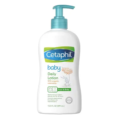 Cetaphil Baby Daily Lotion with Organic Calendula, Sweet Almond Oil and Sunflower Oil, 13.5 Ounc