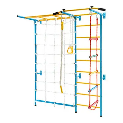 7 In Kids Indoor Gym Playground Swedish Wall Ladder-Yellow