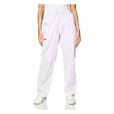 Dickies EDS Signature Women Scrubs Pant Natural Rise Tapered Leg Pull-On Plus Size 2XL White