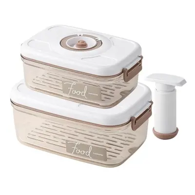 (C) Vacuum Storage Food Containers Manual Pumping Good Sealing With Calendar Wheel Leak-proof St