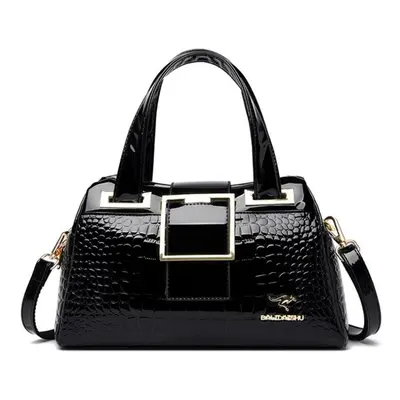 (black) Layer Large Capacity Tote Bag Luxury Handbags Women Bags Designer Crocodile Pattern Ladi