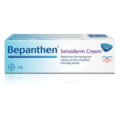 Bepanthen Sensiderm Cream, Cortisone-Free, for Irritated, Itchy & Red Skin 50g | Soothing Relief