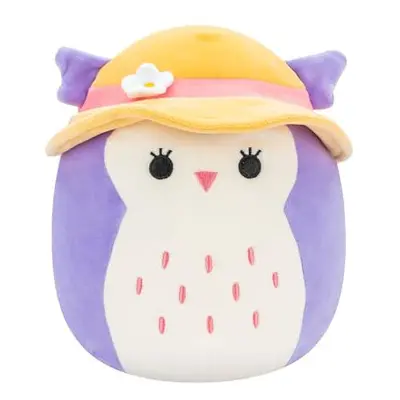 SQCR05400 7.5-Inch-Holly The Purple Owl with Sun Hat, Multicolour