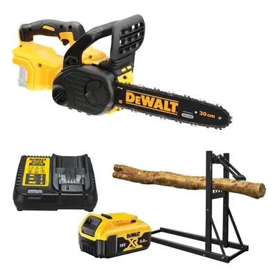 Dewalt DCM565 18v XR 30cm Brushless Cordless Chainsaw x1 5ah Kit with Log Holder