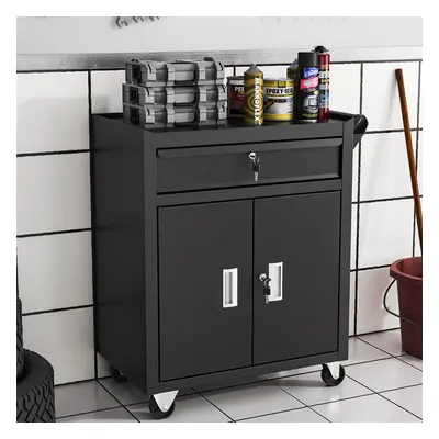 Roller Tool Cabinet Drawer Storage Chest Swivel Garage Workshop Garden Tools Box