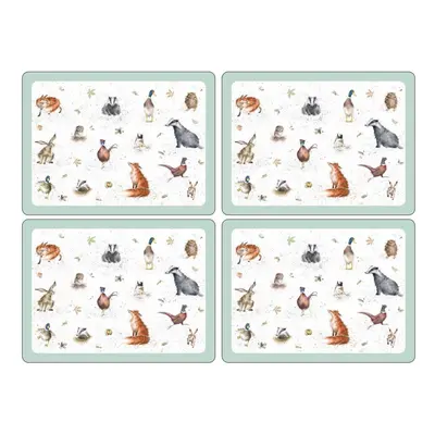 Wrendale Designs 40.1 x 29.8 cm Large Place Mats, Set of 4, Multi-Colour